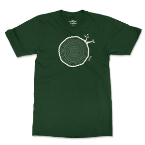 Open image in slideshow, 30th Birthday Tshirt Countable Tree Rings Forest Green
