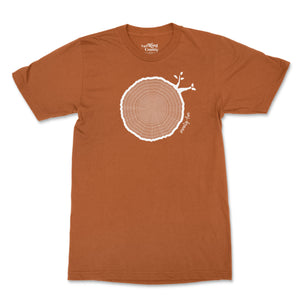 75th Birthday Tshirt Countable Tree Rings Texas Orange