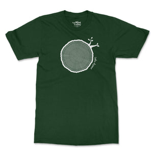Open image in slideshow, 78th Birthday Tshirt Countable Tree Rings Forest Green

