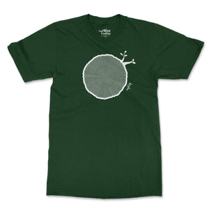 80th Birthday Tshirt Countable Tree Rings Forest Green