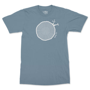 85th Birthday Tshirt Countable Tree Rings Dark Blue