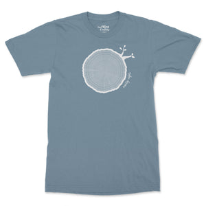 98th Birthday Tshirt Countable Tree Rings Dark Blue